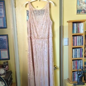 Elegant Pink Sequin Dress